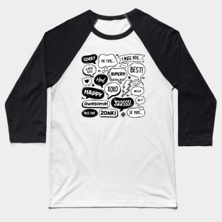 Abstract Speech Baseball T-Shirt